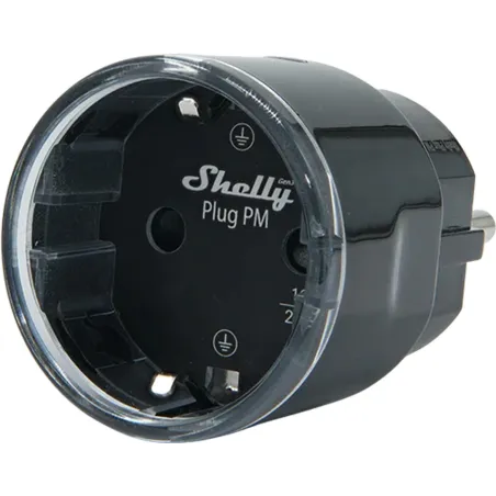 Shelly Plug PM Gen3 Matter 13A smart socket, black